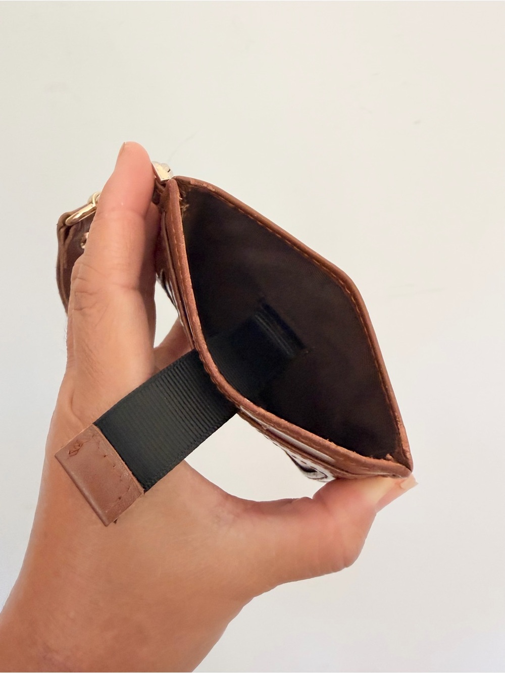 Andar Denner Brown Card Holder Keychain Wallet Wristlet READ NOTE - Picture 5 of 6